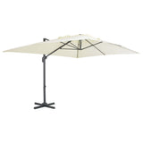 Garden Parasol with Portable Base Sand 276344