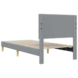 Bed Frame with Headboard Light Grey 90 x 190 cm Fabric 42027821