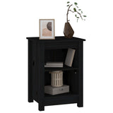 Bedside Cabinet Black 40x35x55 cm Solid Wood Pine 820964