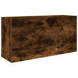 Bathroom Wall Cabinet Smoked Oak 80x25x40 cm Engineered Wood 860089