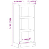 Bookcase Corona 46x29x100 cm Solid Wood Pine 4002778