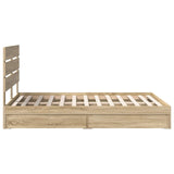 Storage Bed with Drawer Sonoma Oak 160 x 200 cm Engineered Wood 3411884