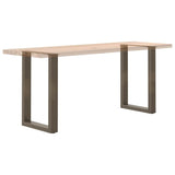 Dining Table Legs U-Shaped 2 pcs Natural Steel 50x cm Steel 4013179