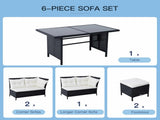 8-Seater Garden Rattan Furniture Rattan Corner Dining Sofa Set Wicker Conservatory Furniture Lawn T3398P315461