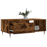 Coffee Table Smoked Oak 90x50x36.5 cm Engineered Wood 830561
