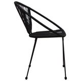 Garden Chair Set of 2 Black PVC rattan, steel Standard 48566