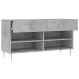 Shoe Bench Concrete Grey 102x35x55 cm Engineered Wood 829728