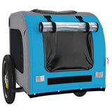 Pet Bike Trailer Blue and Grey Oxford Fabric and Iron 93827