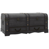 Treasure Chest Wood Black 90x51x42 cm 275394