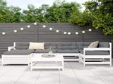 7 Piece Garden Sofa Set White Solid Wood Pine 3250933