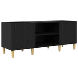 Record Cabinet Black Oak 121 x 38 x 48 cm Engineered Wood 881473