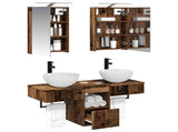 Bathroom Cabinet Set 5 pcs Old Wood 40 x 10.5 x 60.5 cm 3406277