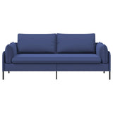 3-Seater Sofa Police Blue 222 x 81 x 89 cm Velvet 42048654