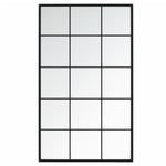 ZNTS Wall Mirrors 3 pcs Black 100x60 cm Metal 3189036