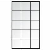 ZNTS Wall Mirrors 3 pcs Black 100x60 cm Metal 3189036