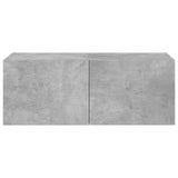 TV Wall Cabinet with LED Lights Concrete Grey 80x35x31 cm 837287