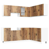 11 Piece Kitchen Cabinet Set Porto Old Wood Engineered Wood 3314969