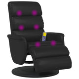 Massage Recliner Chair Black 71 x 98 x 106 cm Faux Leather 42018601