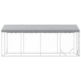Outdoor Dog Kennel with Roof Silver 3x6x2.5 m Galvanised Steel 3190488