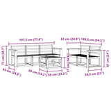 Outdoor Sofa Set 6 pcs Natural 3366012
