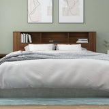 Headboard Cabinet Brown Oak 200x18.5x104.5 cm 817281