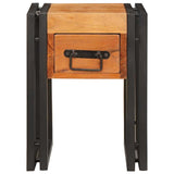 End Table Brown and Black 30 x 30 x 40 cm Solid Acacia Wood 4016717