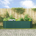 Garden Raised Bed Green 320 x 80 x 81 cm Steel 42008123