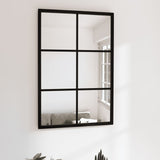 Wall Mirror Black 60x40 cm Metal 342205