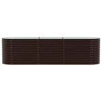 Garden Raised Bed Brown 320 x 80 x 81 cm Steel 42008133