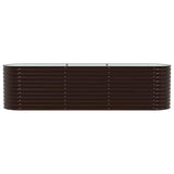 Garden Raised Bed Brown 320 x 80 x 81 cm Steel 42008133