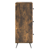Drawer Cabinet Smoked Oak 33 x 34.5 x 90 cm Engineered Wood 895540