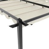 Garden Gazebo with Retractable Roof Cream 3x6 m Aluminium 3217061