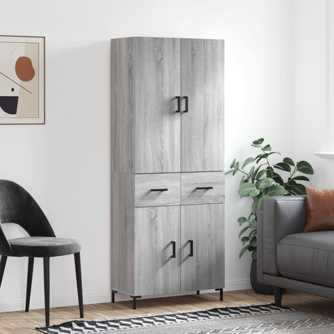 Highboard Grey Sonoma 69.5x34x180 cm Engineered Wood 3198151