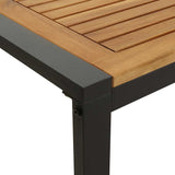Garden Dining Set 7 pcs Black and brown 140 x 80 x 75 cm 3284384