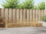 Outdoor Sofa Set 5 pcs White Solid Acacia Wood 3391654