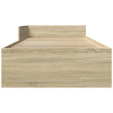 Bed Frame without Mattress Sonoma Oak 90x190 cm Single Engineered Wood 849588