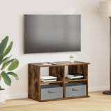 TV stand with Drawer Smoked Oak 79 x 40 x 48 cm 8000464