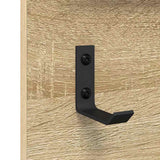 Wall-Mounted Coat Rack with Shelf Sonoma Oak 70 x 10 x 90 cm 874525