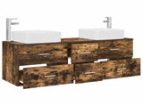 Bathroom Cabinet Set 3 pcs Smoked Oak 49.5 x 41 x 63 cm 3405831