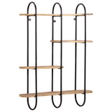 Wall Shelf 90x20x116.5 cm Solid Rough Wood Mango 373635