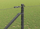 Hexagonal Fence with Post 50 x 1.2 m PVC-Coated Steel Grey Mesh 3353276