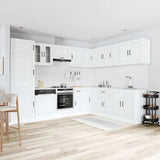 14 Piece Kitchen Cabinet Set "Kalmar" White Engineered Wood 3314971