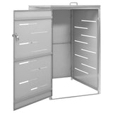 Single Wheelie Bin Shed 69x77.5x115 cm Stainless Steel 149558