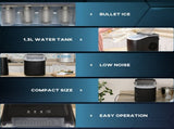 Ice Maker Machine Counter Top, 12Kg in 24 Hrs, 9 Cubes Ready in 6-12Mins, Portable Ice Cube Maker T3398P343018