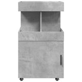 Bar Cart Concrete Grey 50x41x89 cm Engineered Wood 848265