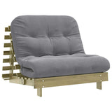 Futon Sofa Bed with Mattress 100x206x11 cm Impregnated Wood Pine 846770