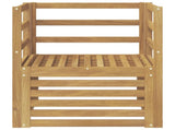 Outdoor Sofa Solid Acacia Wood White 3439076