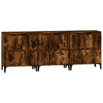 Sideboards 3 pcs Smoked Oak 60x35x70 cm Engineered Wood 3185780