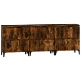 Sideboards 3 pcs Smoked Oak 60x35x70 cm Engineered Wood 3185780