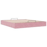 Ottoman Bed Frame No Mattress Pink 200x200 cm Velvet 3310990
